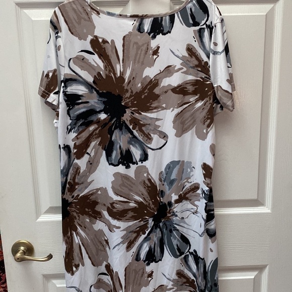F womens Abby Joy casual stretch cap sleeve floral plus size dress XXL - Picture 3 of 3